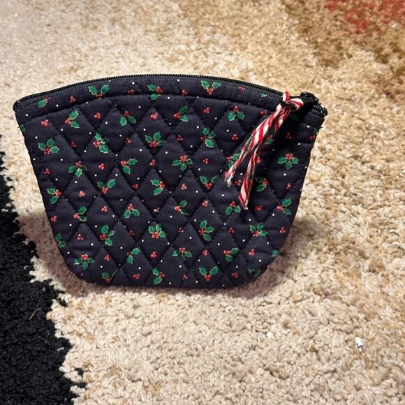 Vera Bradley RETIRED 90s Christmas Pouch Cosmetic Travel Pouch Quilted Designer - Picture 5 of 9